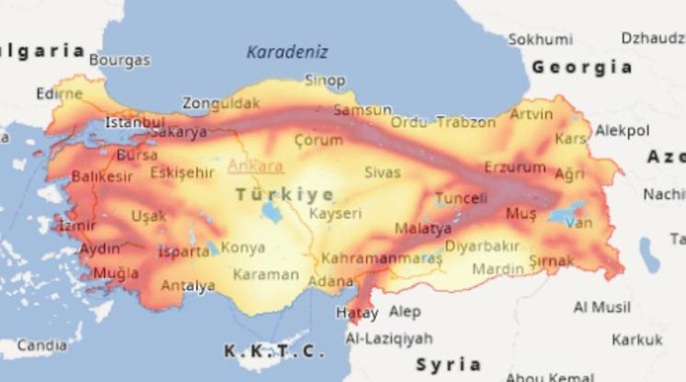2025 AFAD YENİ DEPREM HARİTASI: AFAD deprem haritası yenilendi Türkiyede deprem riski en az iller neresi Hangi illerde deprem riski yüksek AFAD Türkiye Deprem Haritası