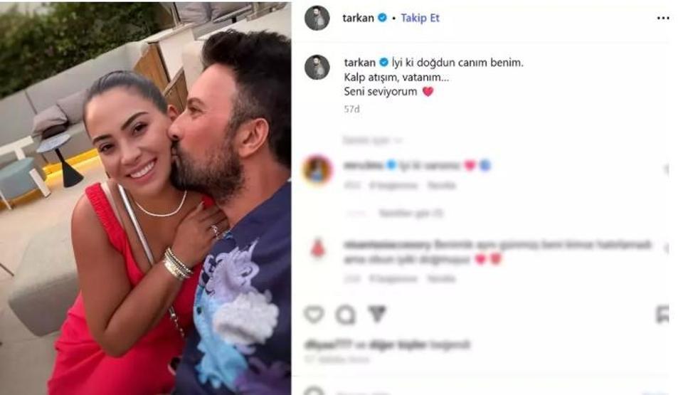 Tarkandan Eşine Romantik Doğum Günü Kutlaması Aşk Dolu Paylaşım