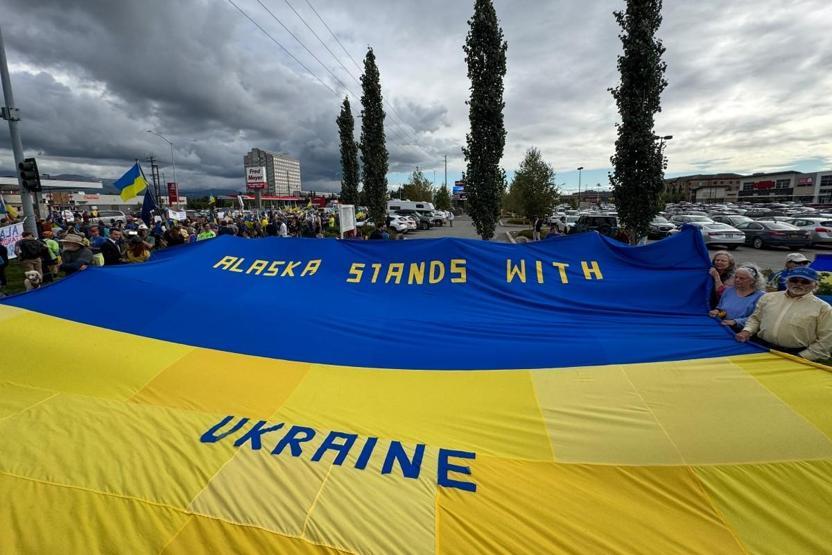 Alaska’da Putin’e protestolu karşılama