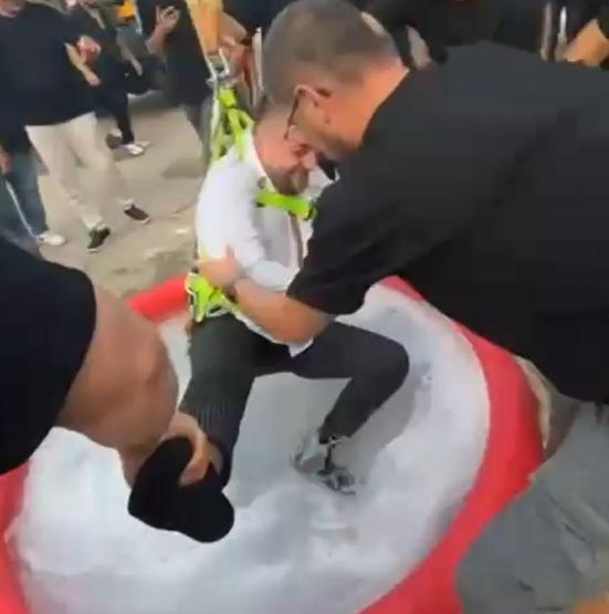 Eğlence mi işkence mi Damadı vinçle kaldırıp çiftetelli oynattılar