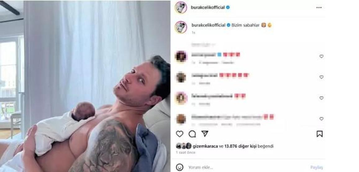 Burak Çelik ve Oğlu ‘Aslan’dan Yeni Poz: Babalık Heyecanı Devam Ediyor