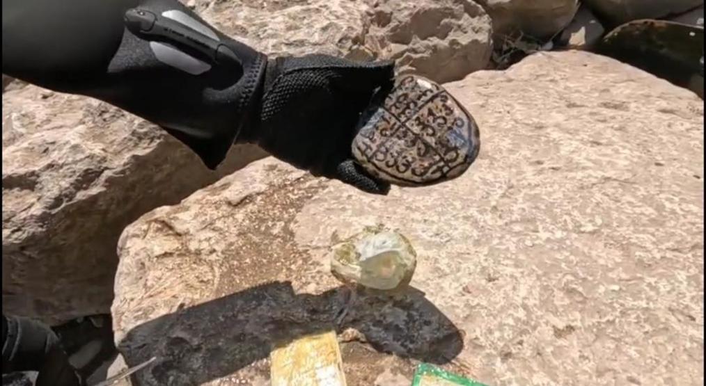 Dalış eğitimi için Batman Çayına girdiler Sudan çıkan muska herkesi şoke etti