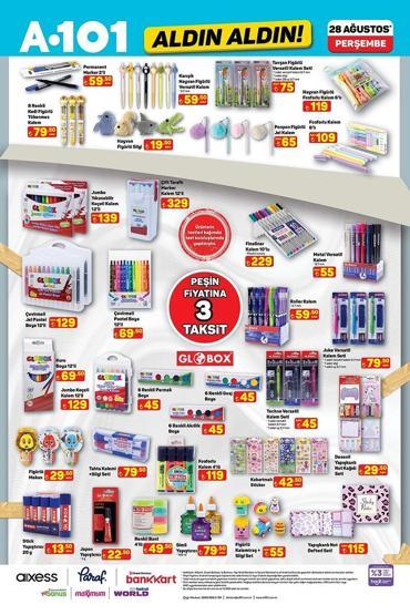 28 AĞUSTOS A101 KATALOĞU: Bu Perşembe A101’de neler indirimde A101 kırtasiye ürünleri bugün satışta