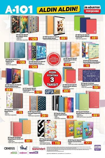 28 AĞUSTOS A101 KATALOĞU: Bu Perşembe A101’de neler indirimde A101 kırtasiye ürünleri bugün satışta