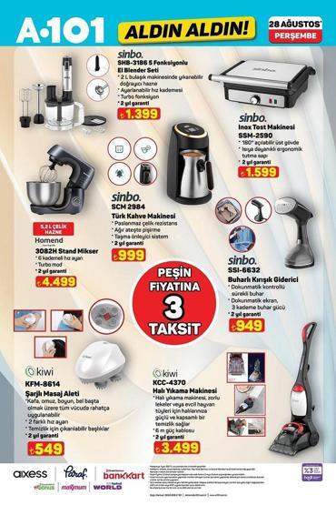 28 AĞUSTOS A101 KATALOĞU: Bu Perşembe A101’de neler indirimde A101 kırtasiye ürünleri bugün satışta
