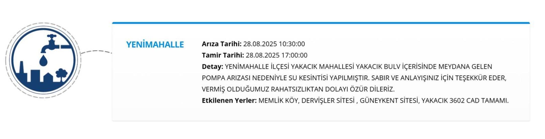 ASKİ ANKARA SU KESİNTİSİ: Ankarada Sular Ne Zaman Gelecek 28 Ağustos ASKİ Ankara Su Kesintisi Sorgulama