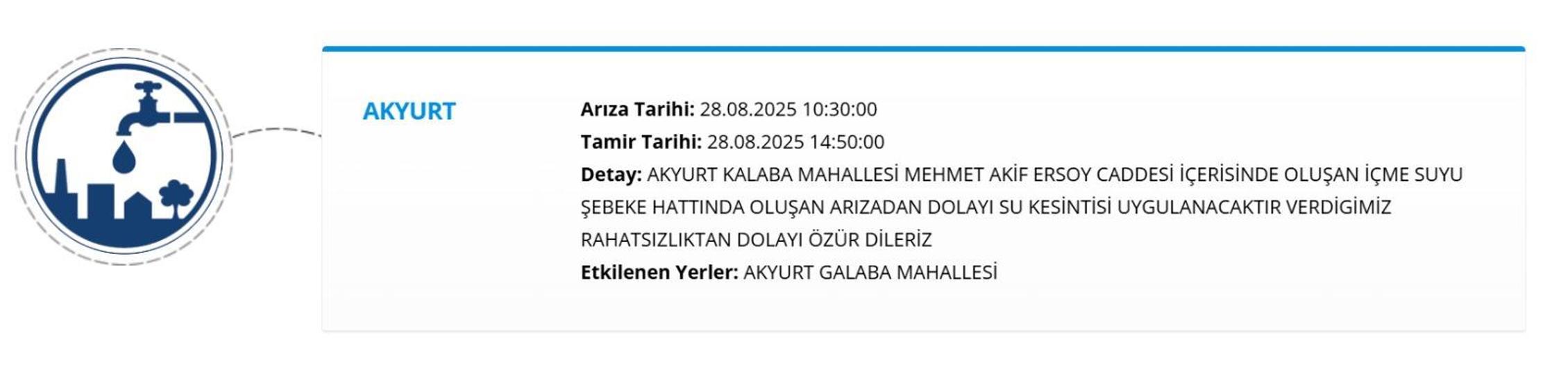 ASKİ ANKARA SU KESİNTİSİ: Ankarada Sular Ne Zaman Gelecek 28 Ağustos ASKİ Ankara Su Kesintisi Sorgulama