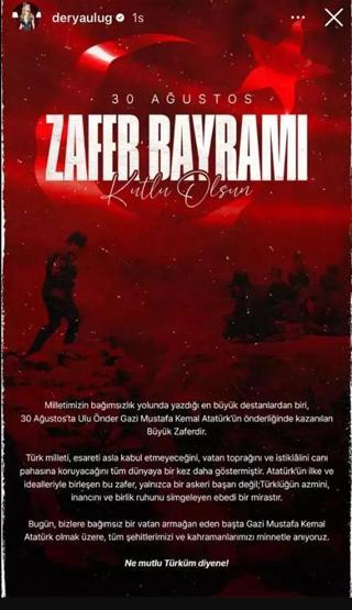 Ünlü isimlerden 30 Ağustos Zafer Bayramı mesajları