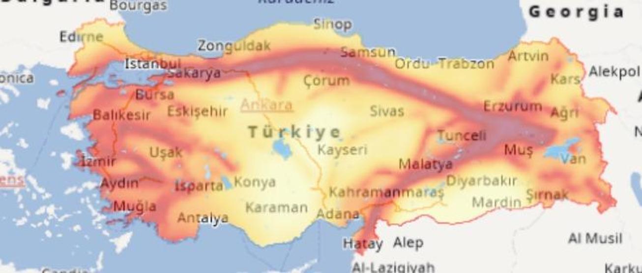 2025 AFAD YENİ DEPREM HARİTASI: AFAD deprem haritası yenilendi Türkiyede deprem riski en az iller neresi Hangi illerde deprem riski yüksek AFAD Türkiye Deprem Haritası