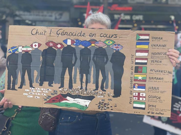 Dünya sustu, vicdanlar konuştu Pariste binlerce kişi Gazzedeki soykırımın sona ermesi talebiyle gösteri düzenledi