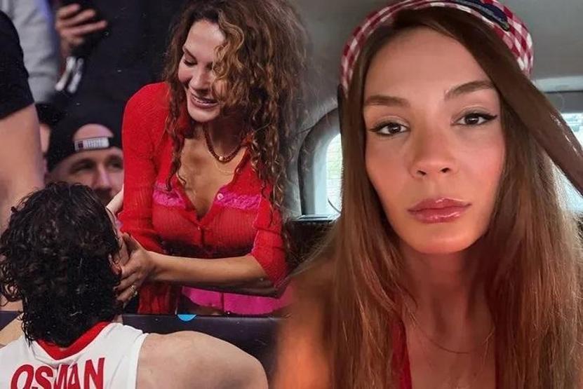 Yunanistanı devirdik, sıra Almanyada Türkiye, EuroBasket 2025te finale yükseldi Cedi Osmanın eşi Ebru Şahinden zafer pozu