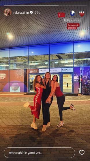 Yunanistanı devirdik, sıra Almanyada Türkiye, EuroBasket 2025te finale yükseldi Cedi Osmanın eşi Ebru Şahinden zafer pozu