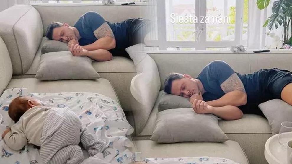 Burak Çelik ve minik oğlu sosyal medyayı salladı SİESTA ZAMANI