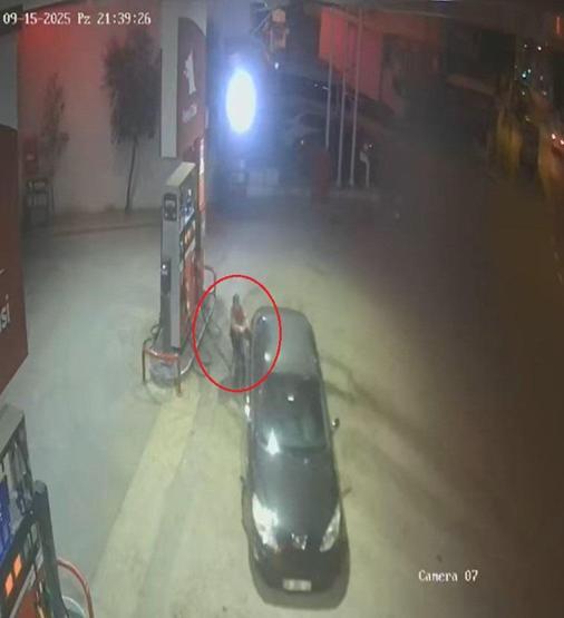 Faciaya ramak kala Akaryakıt istasyonunda korku dolu anlar