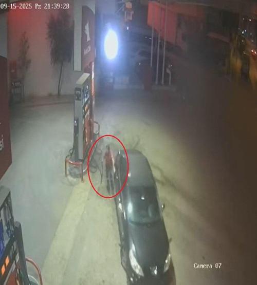Faciaya ramak kala Akaryakıt istasyonunda korku dolu anlar