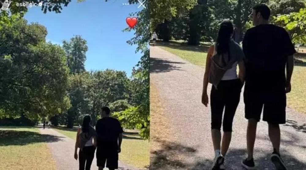 Esra Bilgiç ve Faruk Sabancıdan Aşk Dolu Paylaşım El Ele Romantik Anlar