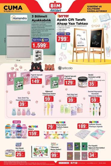 19 EYLÜL BİM İNDİRİMLİ ÜRÜNLER: BİMde Bu Hafta Neler İndirimde İşte 19 Eylül 2025 Cuma BİM Aktüel Kataloğu...