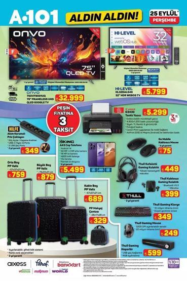 A101 25 Eylül Aktüel Ürünler Kataloğu: Bu Hafta A101 Aldın Aldın 25 Eylül Kataloğunda Neler Var Elektrikli Bisikletten Beyaz Eşyaya İndirim Yağmuru...