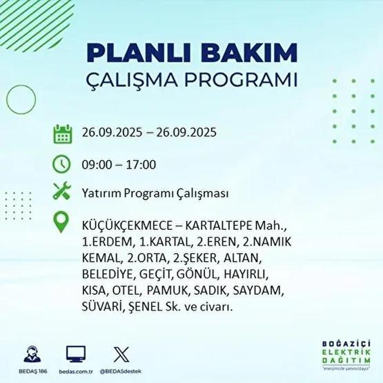 26 EYLÜL İSTANBUL ELEKTRİK KESİNTİSİ: 23 İlçede Elektrik Yok İstanbul Elektrik Kesintisi Ne Zaman Bitecek Kesintiden Hangi İlçeler Etkilenecek