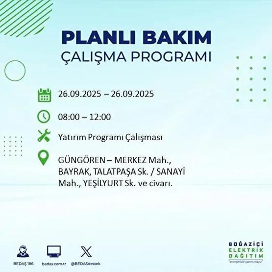 26 EYLÜL İSTANBUL ELEKTRİK KESİNTİSİ: 23 İlçede Elektrik Yok İstanbul Elektrik Kesintisi Ne Zaman Bitecek Kesintiden Hangi İlçeler Etkilenecek