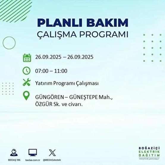 26 EYLÜL İSTANBUL ELEKTRİK KESİNTİSİ: 23 İlçede Elektrik Yok İstanbul Elektrik Kesintisi Ne Zaman Bitecek Kesintiden Hangi İlçeler Etkilenecek