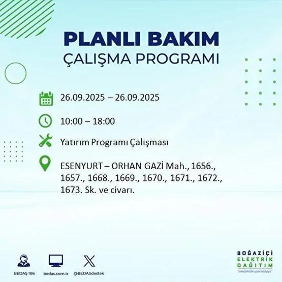 26 EYLÜL İSTANBUL ELEKTRİK KESİNTİSİ: 23 İlçede Elektrik Yok İstanbul Elektrik Kesintisi Ne Zaman Bitecek Kesintiden Hangi İlçeler Etkilenecek