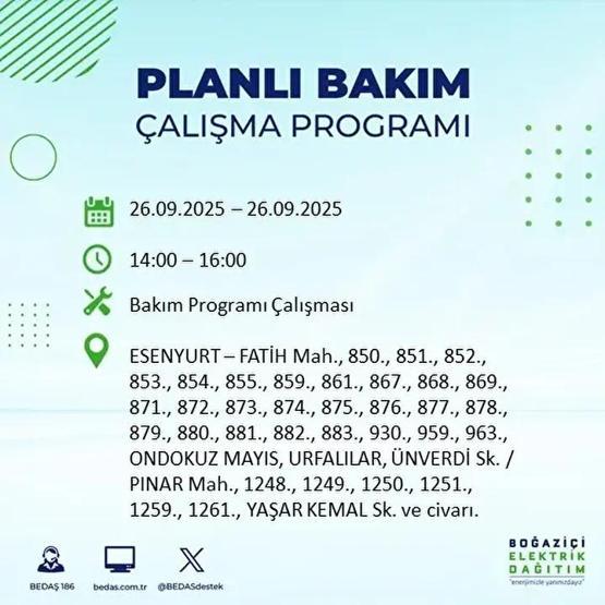 26 EYLÜL İSTANBUL ELEKTRİK KESİNTİSİ: 23 İlçede Elektrik Yok İstanbul Elektrik Kesintisi Ne Zaman Bitecek Kesintiden Hangi İlçeler Etkilenecek
