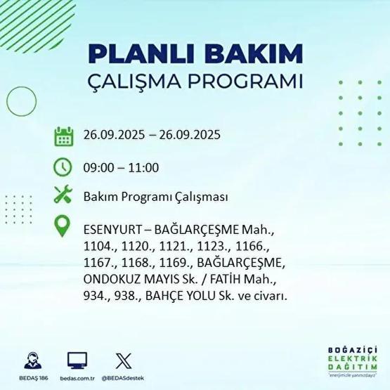 26 EYLÜL İSTANBUL ELEKTRİK KESİNTİSİ: 23 İlçede Elektrik Yok İstanbul Elektrik Kesintisi Ne Zaman Bitecek Kesintiden Hangi İlçeler Etkilenecek