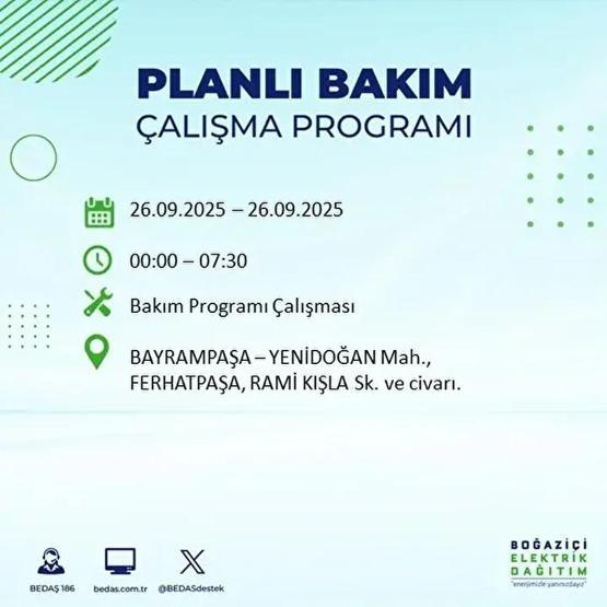 26 EYLÜL İSTANBUL ELEKTRİK KESİNTİSİ: 23 İlçede Elektrik Yok İstanbul Elektrik Kesintisi Ne Zaman Bitecek Kesintiden Hangi İlçeler Etkilenecek
