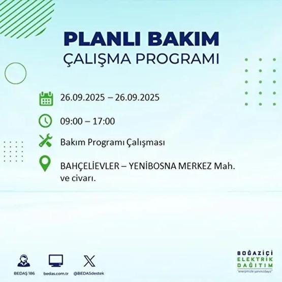 26 EYLÜL İSTANBUL ELEKTRİK KESİNTİSİ: 23 İlçede Elektrik Yok İstanbul Elektrik Kesintisi Ne Zaman Bitecek Kesintiden Hangi İlçeler Etkilenecek