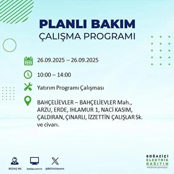 26 EYLÜL İSTANBUL ELEKTRİK KESİNTİSİ: 23 İlçede Elektrik Yok İstanbul Elektrik Kesintisi Ne Zaman Bitecek Kesintiden Hangi İlçeler Etkilenecek