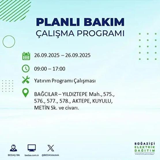26 EYLÜL İSTANBUL ELEKTRİK KESİNTİSİ: 23 İlçede Elektrik Yok İstanbul Elektrik Kesintisi Ne Zaman Bitecek Kesintiden Hangi İlçeler Etkilenecek