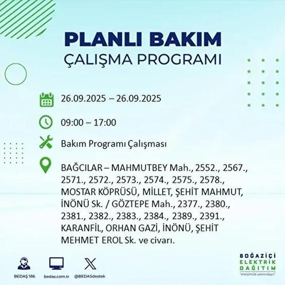 26 EYLÜL İSTANBUL ELEKTRİK KESİNTİSİ: 23 İlçede Elektrik Yok İstanbul Elektrik Kesintisi Ne Zaman Bitecek Kesintiden Hangi İlçeler Etkilenecek