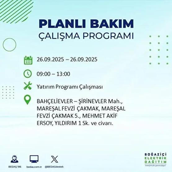 26 EYLÜL İSTANBUL ELEKTRİK KESİNTİSİ: 23 İlçede Elektrik Yok İstanbul Elektrik Kesintisi Ne Zaman Bitecek Kesintiden Hangi İlçeler Etkilenecek