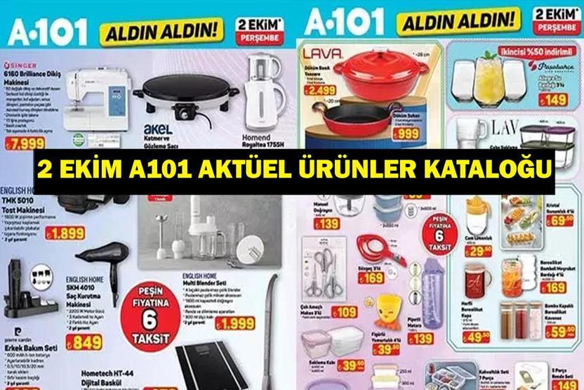 A101 2 Ekim Aktüel Ürünler Kataloğu: Bu Hafta A101 Aldın Aldın 2 Ekim Kataloğunda Neler Var Dikiş Makinesi, Dijital Termos, Multi Blender Seti...