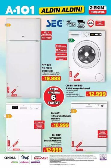 A101 2 Ekim Aktüel Ürünler Kataloğu: Bu Hafta A101 Aldın Aldın 2 Ekim Kataloğunda Neler Var Dikiş Makinesi, Dijital Termos, Multi Blender Seti...