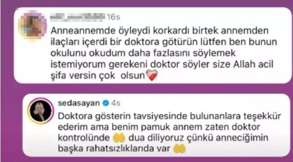 Seda Sayan Annesinin Sağlığını Anlattı Sanal Medyada Yorumlar Yağdı