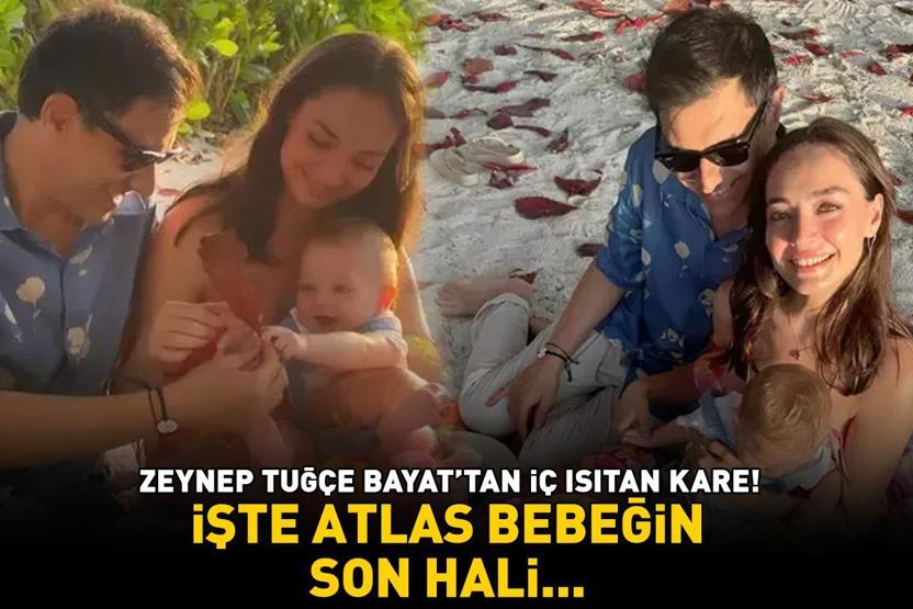 Zeynep Tuğçe Bayat-Cansel Elçin çiftinin mutlu evliliği İç ısıtan kare İşte Atlas bebeğin son hali...