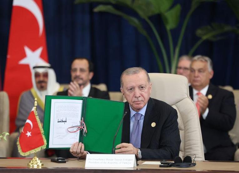 Gazze için tarihi imza Trumptan Erdoğana teşekkür