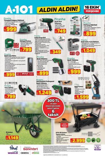 A101 16 Ekim Aldın Aldın kataloğu yayımlandı A101 16 Ekim Aldın Aldın kataloğunda bu hafta neler var