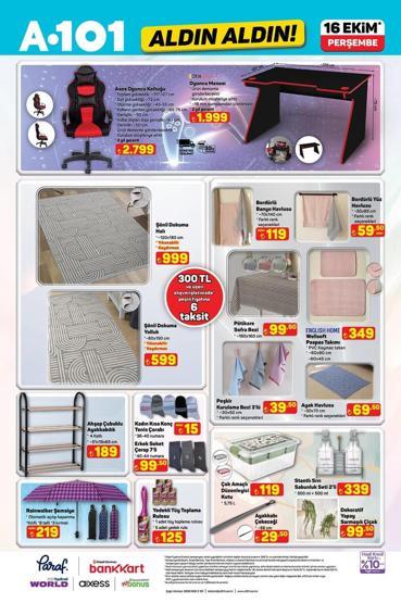 A101 16 Ekim Aldın Aldın kataloğu yayımlandı A101 16 Ekim Aldın Aldın kataloğunda bu hafta neler var