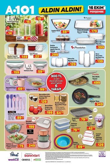 A101 16 Ekim Aldın Aldın kataloğu yayımlandı A101 16 Ekim Aldın Aldın kataloğunda bu hafta neler var