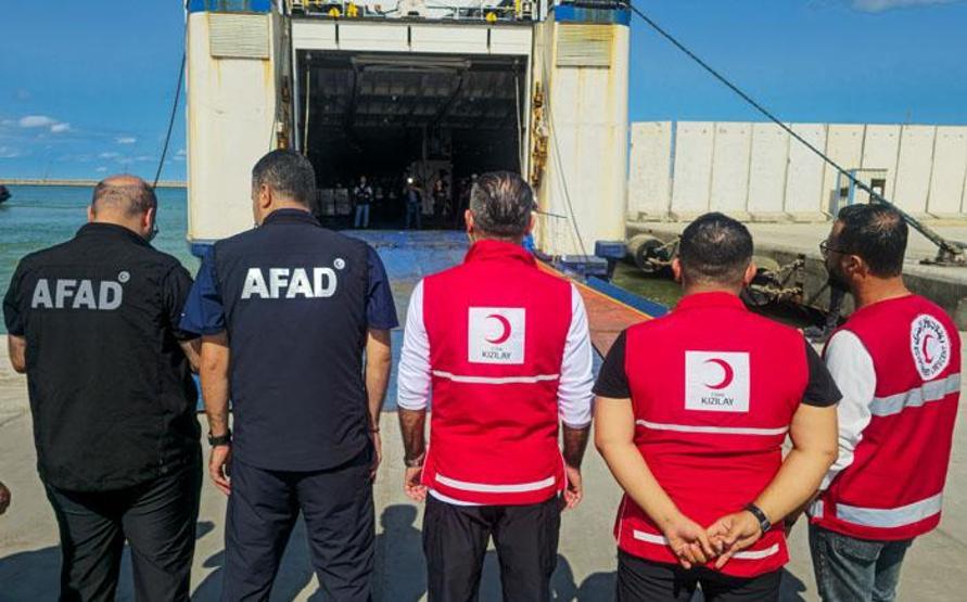 Türkiyenin Gazze gemisi Mısırda Böyle görüntülendi