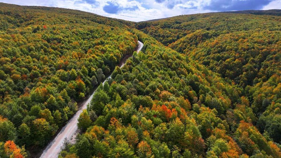 Tokat’ta sonbaharın güzelliği havadan görüntülendi
