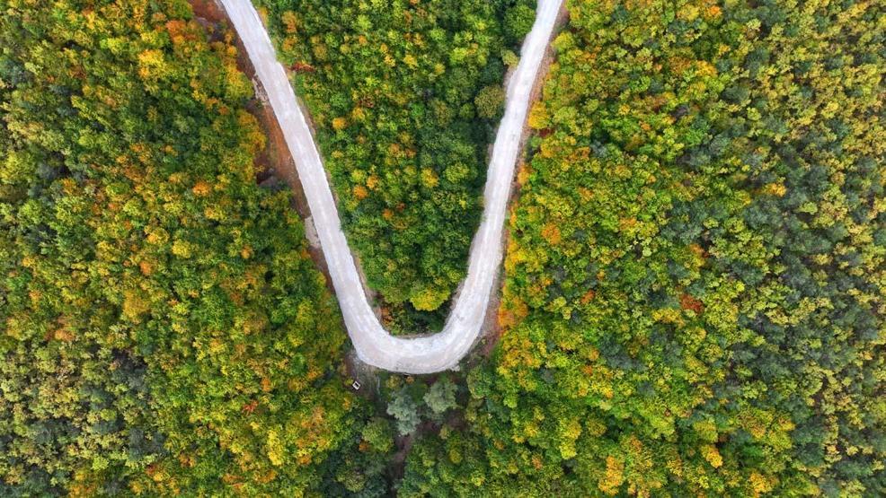 Tokat’ta sonbaharın güzelliği havadan görüntülendi