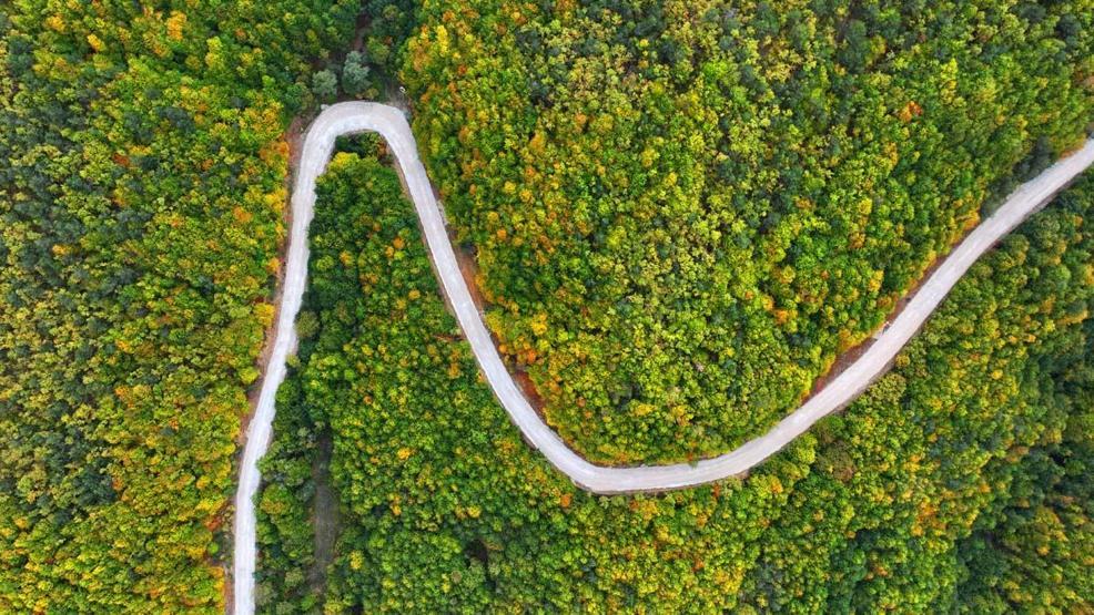 Tokat’ta sonbaharın güzelliği havadan görüntülendi
