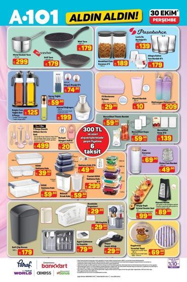 A101 30 EKİM ALDIN ALDIN KATALOĞU A101de bu hafta hangi ürünler var