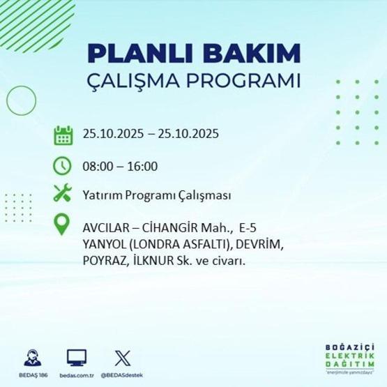 İstanbulda elektrikler ne zaman gelecek, saat kaçta 17 ilçe karanlığa gömülecek 25 EKİM 2025 AYDEAŞ - BEDAŞ İSTANBUL ELEKTRİK KESİNTİSİ LİSTESİ