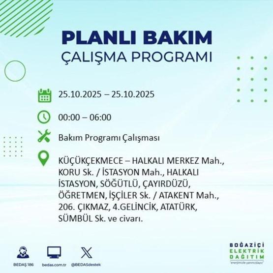 İstanbulda elektrikler ne zaman gelecek, saat kaçta 17 ilçe karanlığa gömülecek 25 EKİM 2025 AYDEAŞ - BEDAŞ İSTANBUL ELEKTRİK KESİNTİSİ LİSTESİ