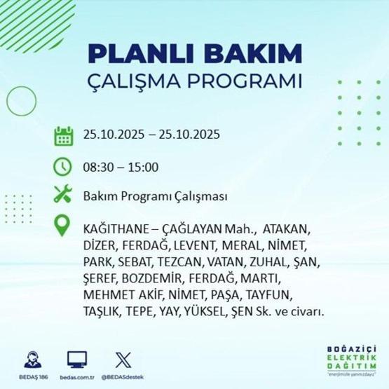 İstanbulda elektrikler ne zaman gelecek, saat kaçta 17 ilçe karanlığa gömülecek 25 EKİM 2025 AYDEAŞ - BEDAŞ İSTANBUL ELEKTRİK KESİNTİSİ LİSTESİ